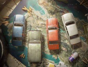 玩具静物渲染场景C4D工程源文件