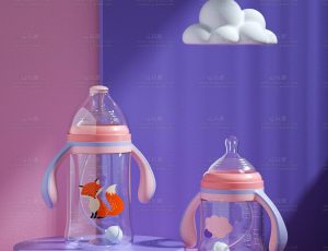 奶瓶渲染场景C4D工程源文件