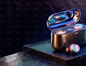 蓝牙耳机渲染场景3C4D工程源文件