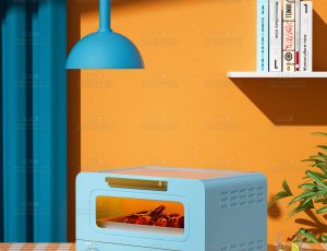 迷你烤箱场景C4D工程源文件