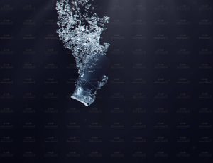 乳液掉入水中场景C4D工程源文件