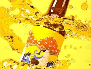 饮料水流体场景C4D工程源文件