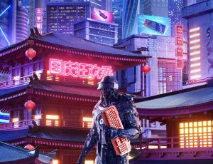 酷酷的赛博朋克场景C4D工程源文件