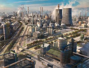 玩酷CG网—大型重工业工厂建筑模型