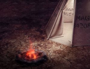 篝火营地场景C4D工程源文件