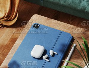 苹果产品渲染场景C4D工程源文件