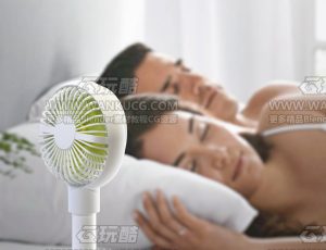 小电风扇场景3C4D工程源文件