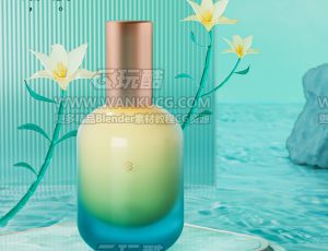 水中化妆品场景C4D工程源文件