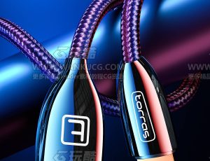 图拉斯数据线渲染场景C4D工程源文件