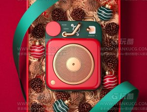 猫王圣诞礼盒场景C4D工程源文件