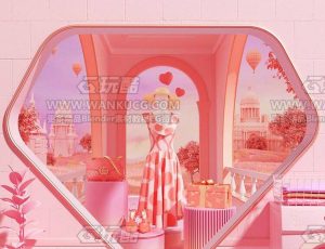 七夕渲染场景C4D工程源文件