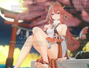 八重神子三渲二卡通动画场景Blend工程源文件