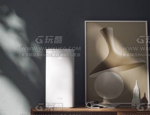 空气净化器小场景C4D工程源文件