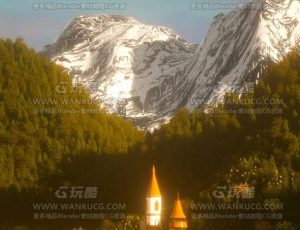 梦幻森林场景C4D工程源文件