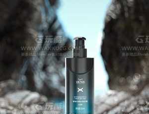 男士沐浴露渲染场景C4D工程源文件