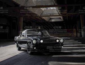 野马汽车渲染场景C4D工程源文件