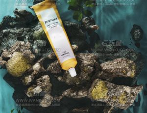 河边洗面奶渲染场景C4D工程源文件