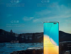 华为Mate 40 Pro渲染场景C4D工程源文件