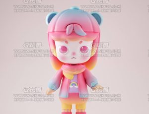 可爱卡通IP角色C4D模型