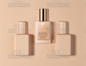 雅诗兰黛粉底液渲染小场景C4D工程源文件