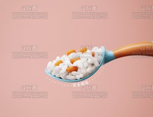 婴儿辅食勺渲染场景C4D工程源文件