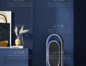 无叶风扇渲染场景C4D工程源文件