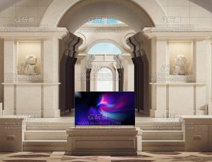 液晶电视渲染场景C4D工程源文件