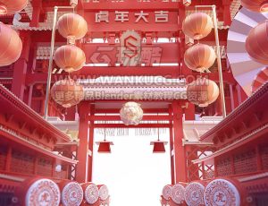 除夕海报VJ渲染场景C4D工程源文件