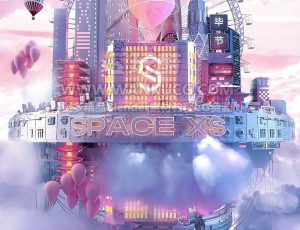 感恩节VJ渲染场景C4D工程源文件