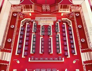跨年座位图VJ渲染场景C4D工程源文件