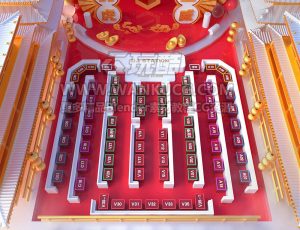 新年台位图VJ渲染场景C4D工程源文件