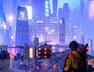 元旦海报VJ渲染场景C4D工程源文件