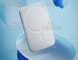 苹果充电宝渲染场景C4D工程源文件