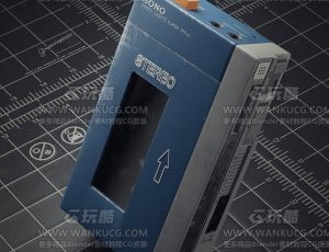 随身听渲染场景C4D工程源文件