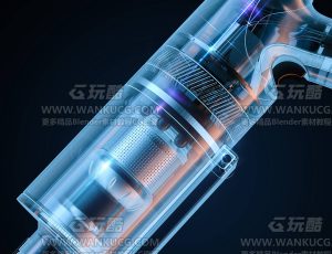吸尘器半透明渲染C4D工程源文件