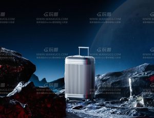 太空旅行箱渲染场景C4D工程源文件