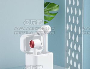 白色耳机渲染场景C4D工程源文件