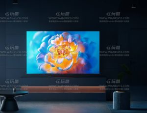 暗调液晶电视渲染场景C4D工程源文件