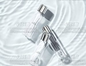 补水玻璃瓶加水泡渲染场景C4D工程源文件