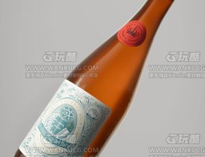 酒类包装渲染场景C4D工程源文件