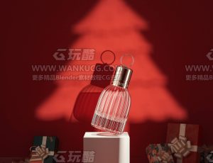 圣诞美妆渲染场景C4D工程源文件