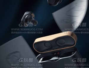 sony耳机渲染场景C4D工程源文件