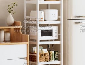 厨房置物架渲染场景C4D工程源文件