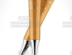 管状乳霜渲染场景C4D工程源文件