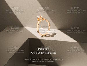 戒指渲染场景C4D工程源文件