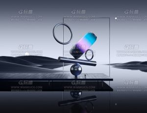 蓝牙音箱渲染场景C4D工程源文件