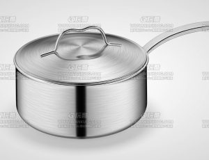 不锈钢拉丝锅渲染场景C4D工程源文件