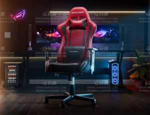 科幻氛围电竞椅渲染场景C4D工程源文件