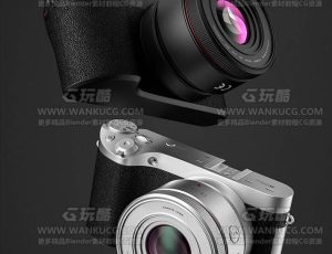 数码相机渲染场景C4D工程源文件