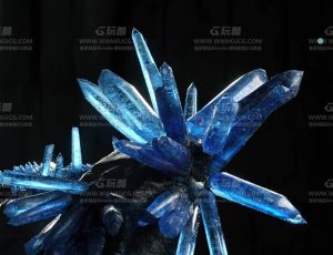 水晶生长动画渲染场景C4D工程源文件